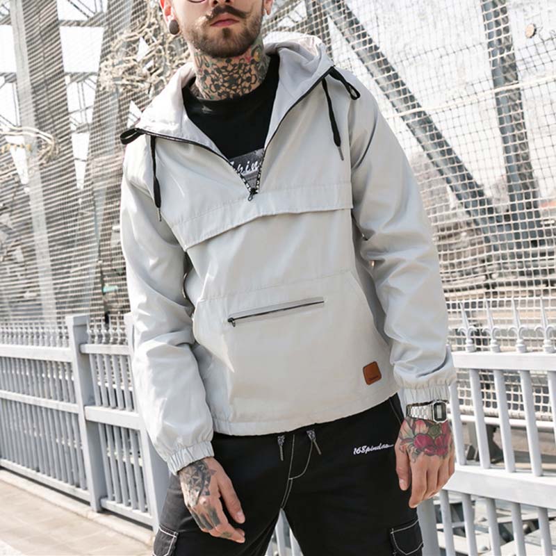 Custom Nylon Solid Wine Red Color Plain Waterproof Windbreaker Jacket Men China