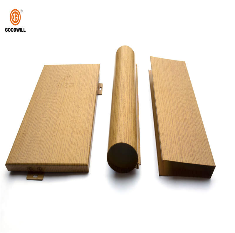 Decorative Linear Pipe U Shaped Suspended Aluminum Metal False Square Tube Baffle Ceiling