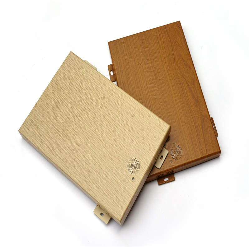Factory Price Customized Wood Grain Solid Aluminum Construction Materials Panel