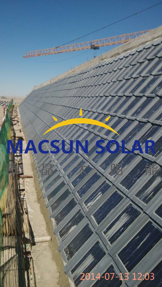 30W Double-Glass Triple-Arch CIGS Thin Film Solar Tiles