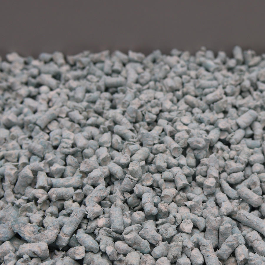 Eco-Paper Pellet Cat Litter Iodine-Degradable Recycled Flushable Clumping Low Dust High Absorbency White & Blue